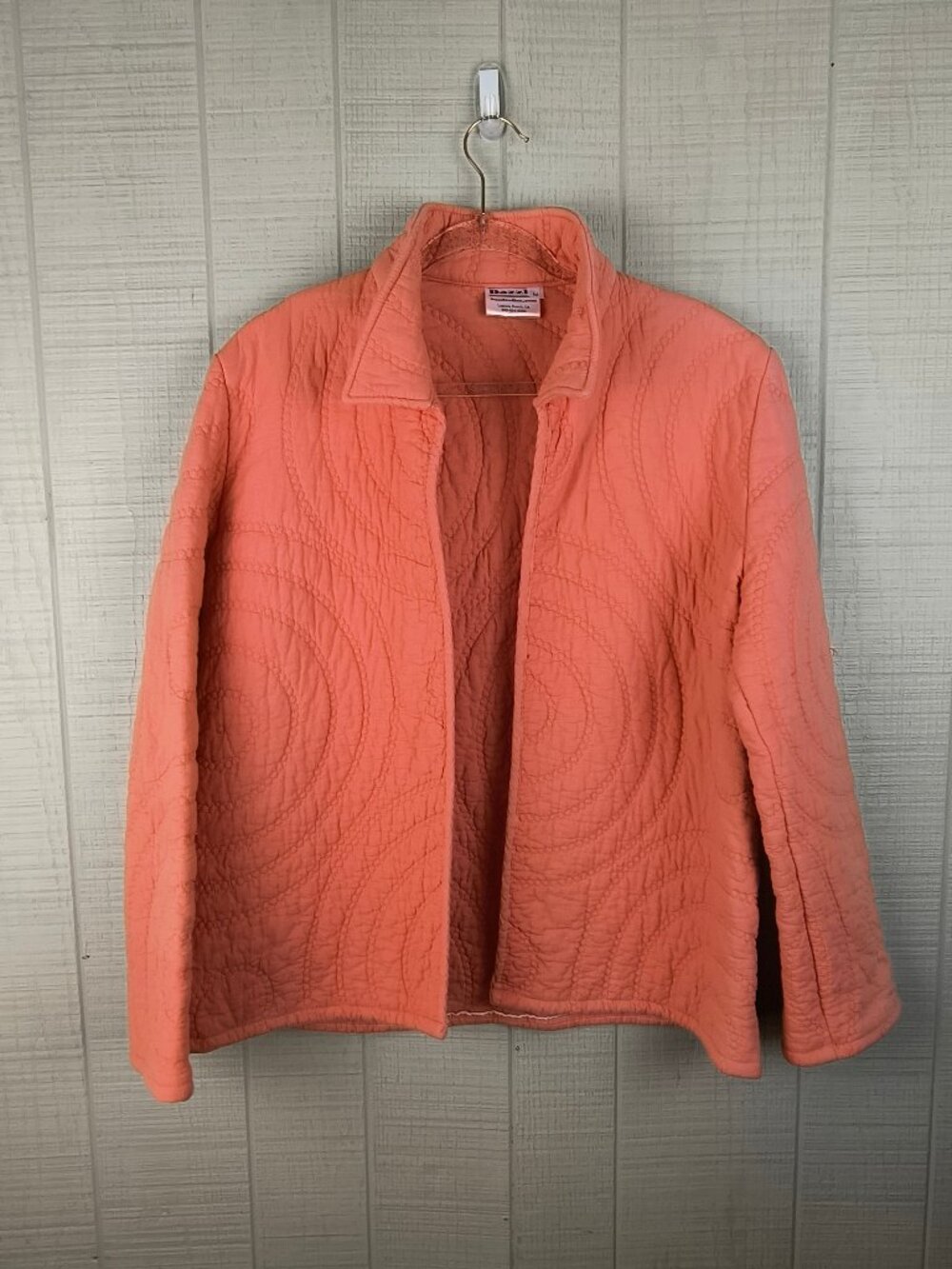Dazzle Sandra Bee Quilted Jacket Cotton Coral Orange Medium Cottagecore